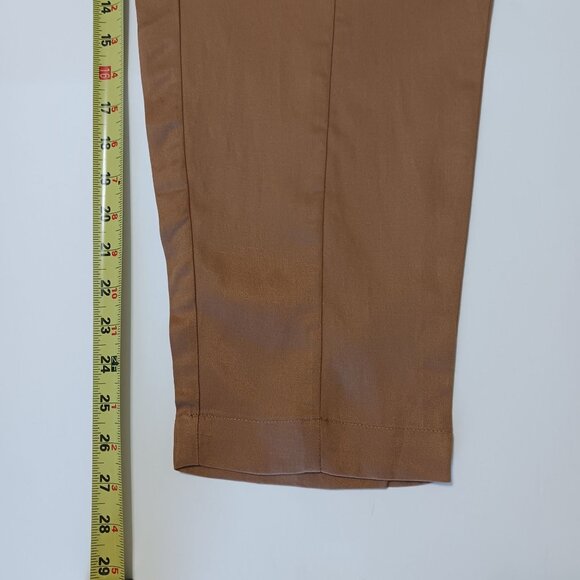 Torrid Relaxed Taper Studio Linen High Rise Cargo Pants Tobacco Brown 14R NWT - Picture 14 of 15